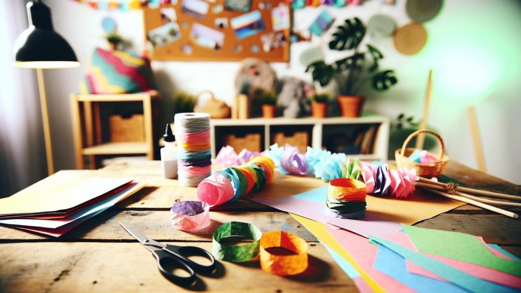 łańcuch z bibuły DIY